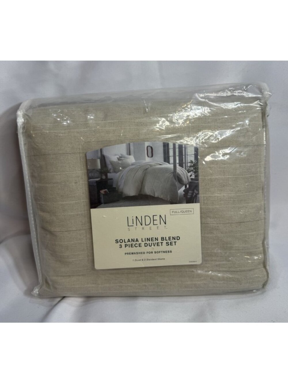 Linden Street Full Queen Size Duvet Set Solana Linen Soft 2 Pillow Shams *T11